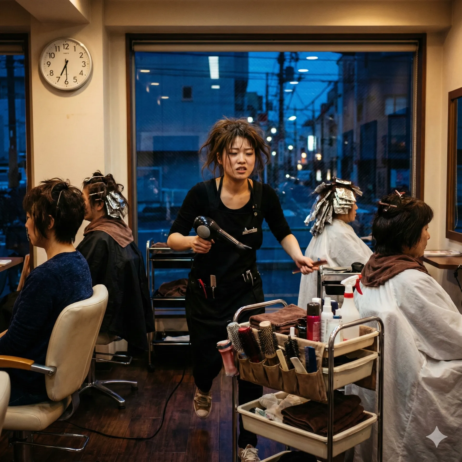 【生産性の証明】 9時から17時までで、月収30万は可能です。低単価サロンの「数撃ちゃ当たる」戦法を捨てて、高単価で賢く稼ぐ選択。